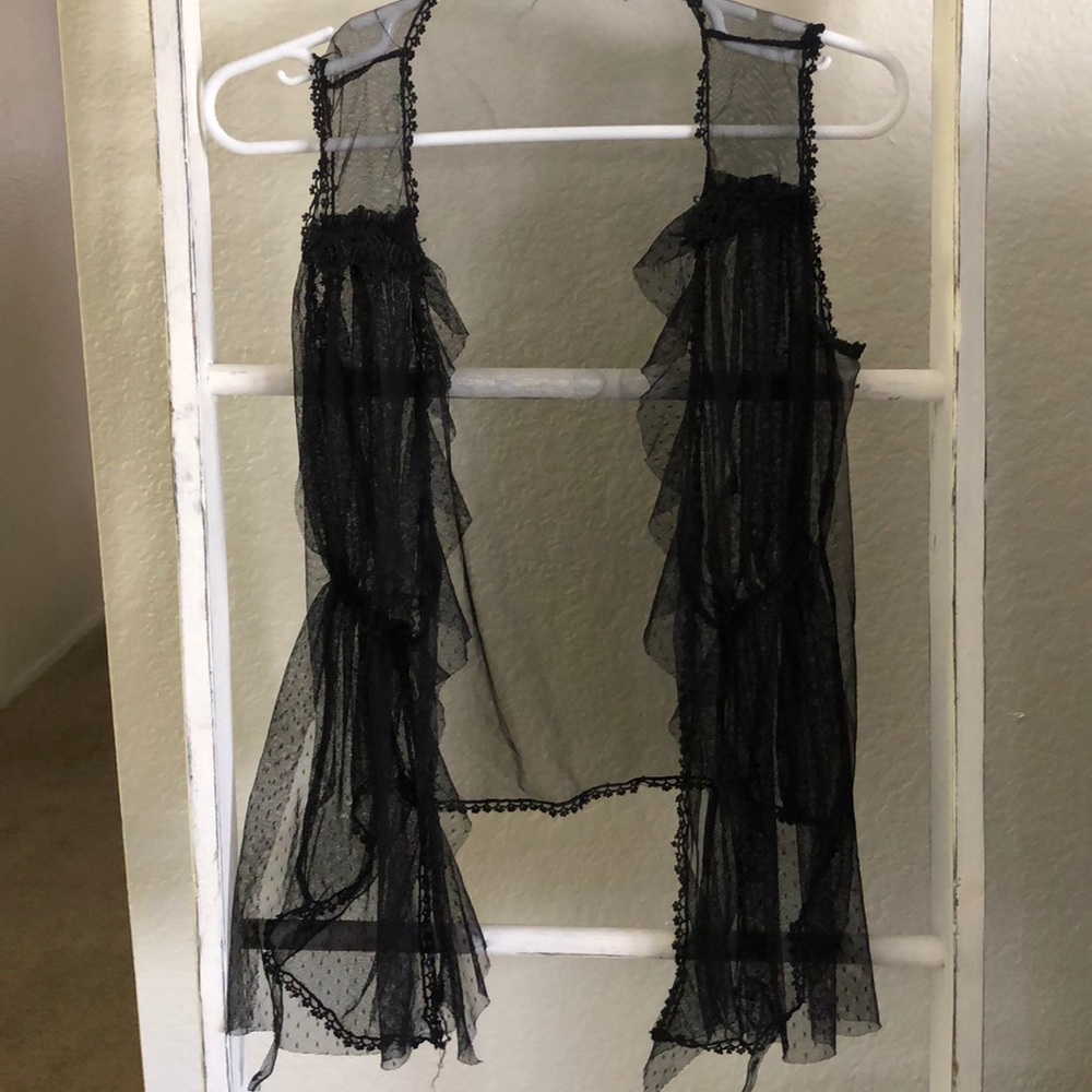 Sheer Black Vest